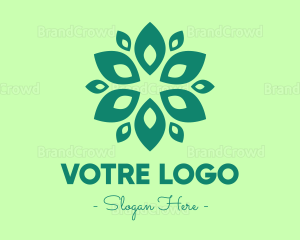 Green Nature Petals Logo