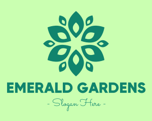 Green Nature Petals logo design