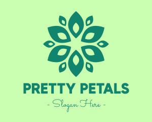 Green Nature Petals logo design