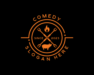 Pork Fire Grill Restaurant Logo