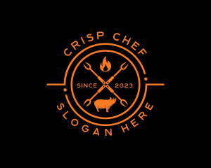 Pork Fire Grill Restaurant logo design