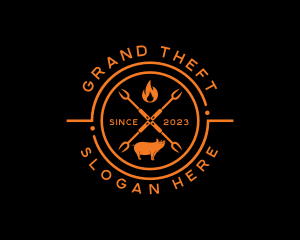 Emblem - Pork Fire Grill Restaurant logo design