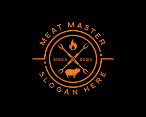 Pork Fire Grill Restaurant logo design