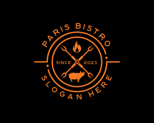 Pork Fire Grill Restaurant logo design