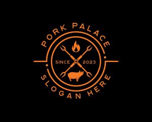 Pork - Pork Fire Grill Restaurant logo design