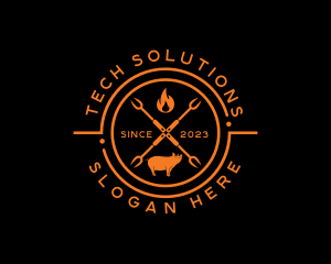Steakhouse - Pork Fire Grill Restaurant logo design