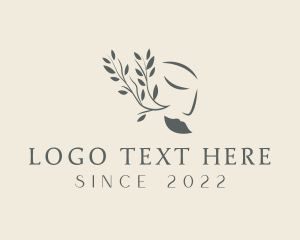 Dermatologist - Leaf Branch Woman Beauty logo design