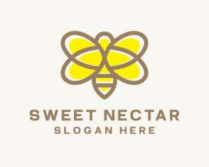 Honeybee - Honey Bee Insect logo design