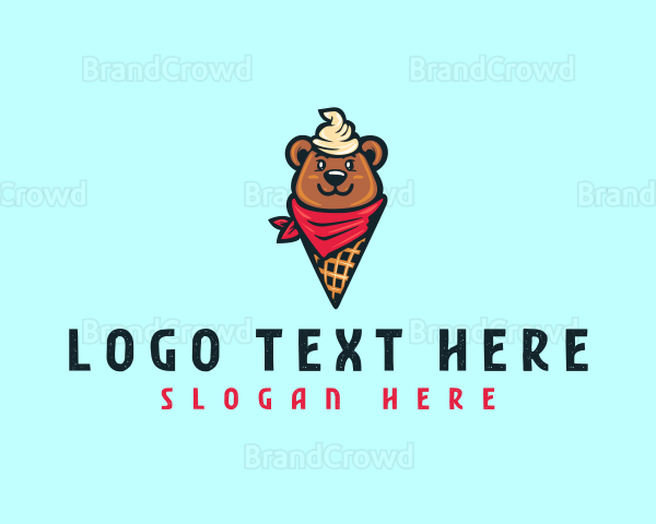 Sundae Bear Cone Logo