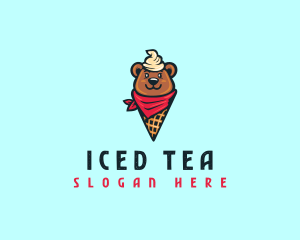 Sundae Bear Cone logo design