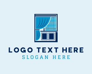 Shutters - Window Blinds Curtains logo design