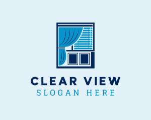 Window Blinds Curtains logo design