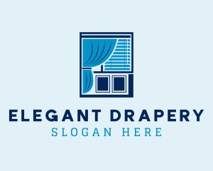 Drapery - Window Blinds Curtains logo design