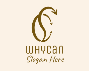 Coffee Bean Arrow Logo