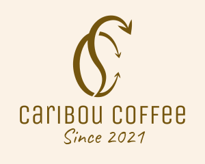 Coffee Bean Arrow logo design