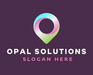 Gradient Location Pin logo design