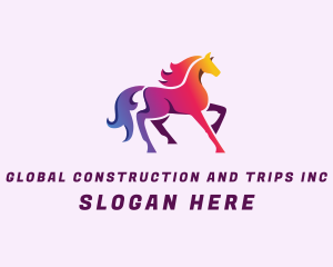 Gradient Horse Riding Logo