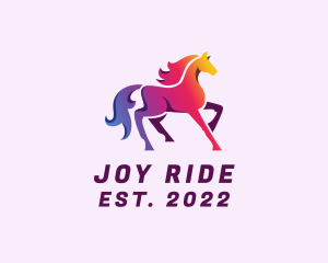 Gradient Horse Riding logo design