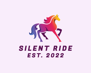 Gradient Horse Riding logo design