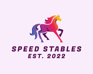 Horse Racing - Gradient Horse Riding logo design