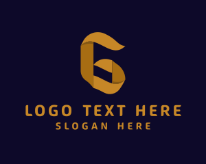 3d - Gold Gothic Letter G logo design