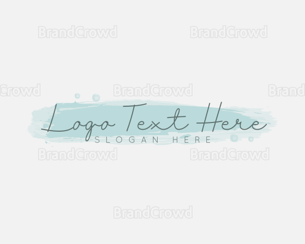 Feminine Watercolor Signature Logo