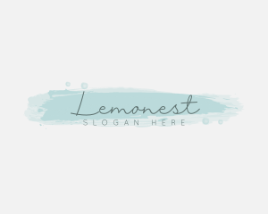 Feminine Watercolor Signature  Logo