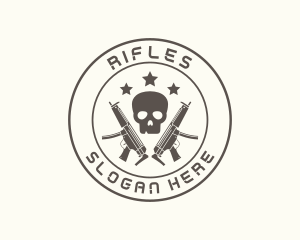 Rifle Gun Military logo design