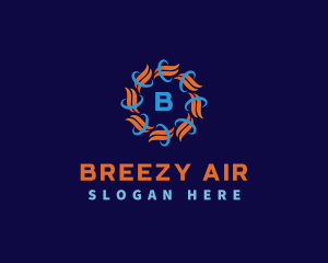 Heating Cooling HVAC Air logo design