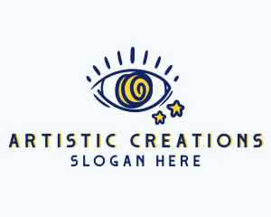 Creative Spiral Eye logo design