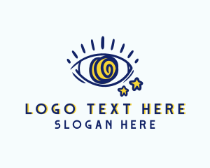 Children - Creative Spiral Eye logo design