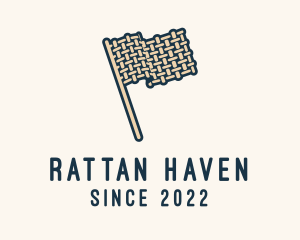 Rattan - Woven Rattan Flag logo design