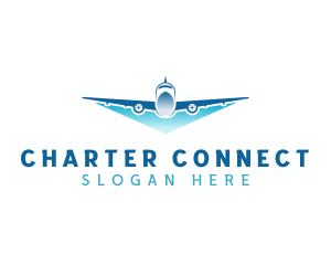 Charter - Plane Aviation Airline logo design