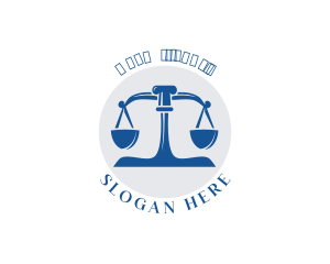 Justice - Court Weighing Scale logo design