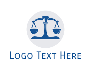 Lawyer - Blue Legal Lawyer Scales logo design
