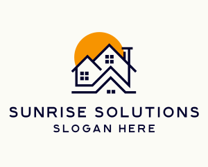 Real Estate Sunrise logo design