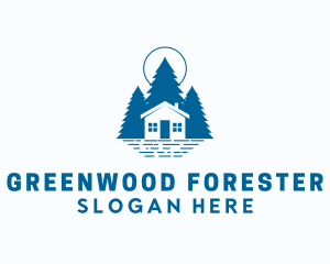 Blue Forest Cabin logo design