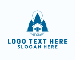 Vacation - Blue Forest Cabin logo design