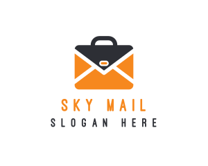 Envelope Mail Briefcase logo design