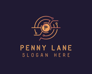 Penny - Cryptocurrency Digital Coin logo design