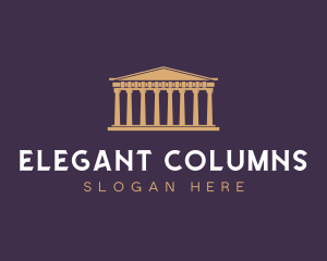 Greek Columns Structure logo design