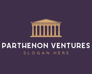 Parthenon - Greek Columns Structure logo design