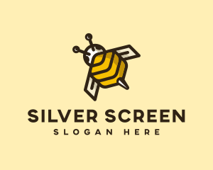 Honey - Flying Bee Insect logo design