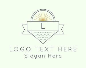 Tourism - Beach Tourism Banner Letter logo design