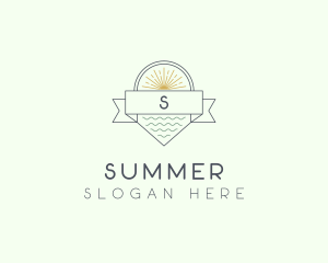 Summer Beach Resort logo design