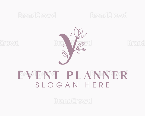Floral Boutique Letter Y Logo