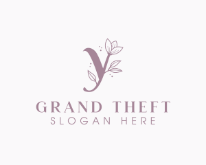 Spa - Floral Boutique Letter Y logo design