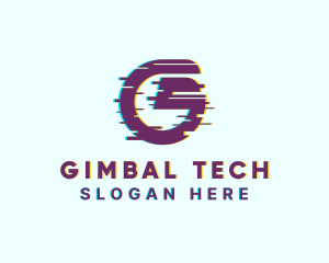 Cyber Glitch Letter G logo design