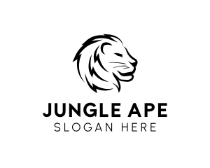 Jungle Lion Head logo design