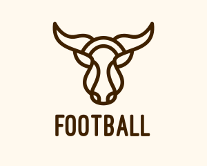 Livestock - Monoline Buffalo Head logo design
